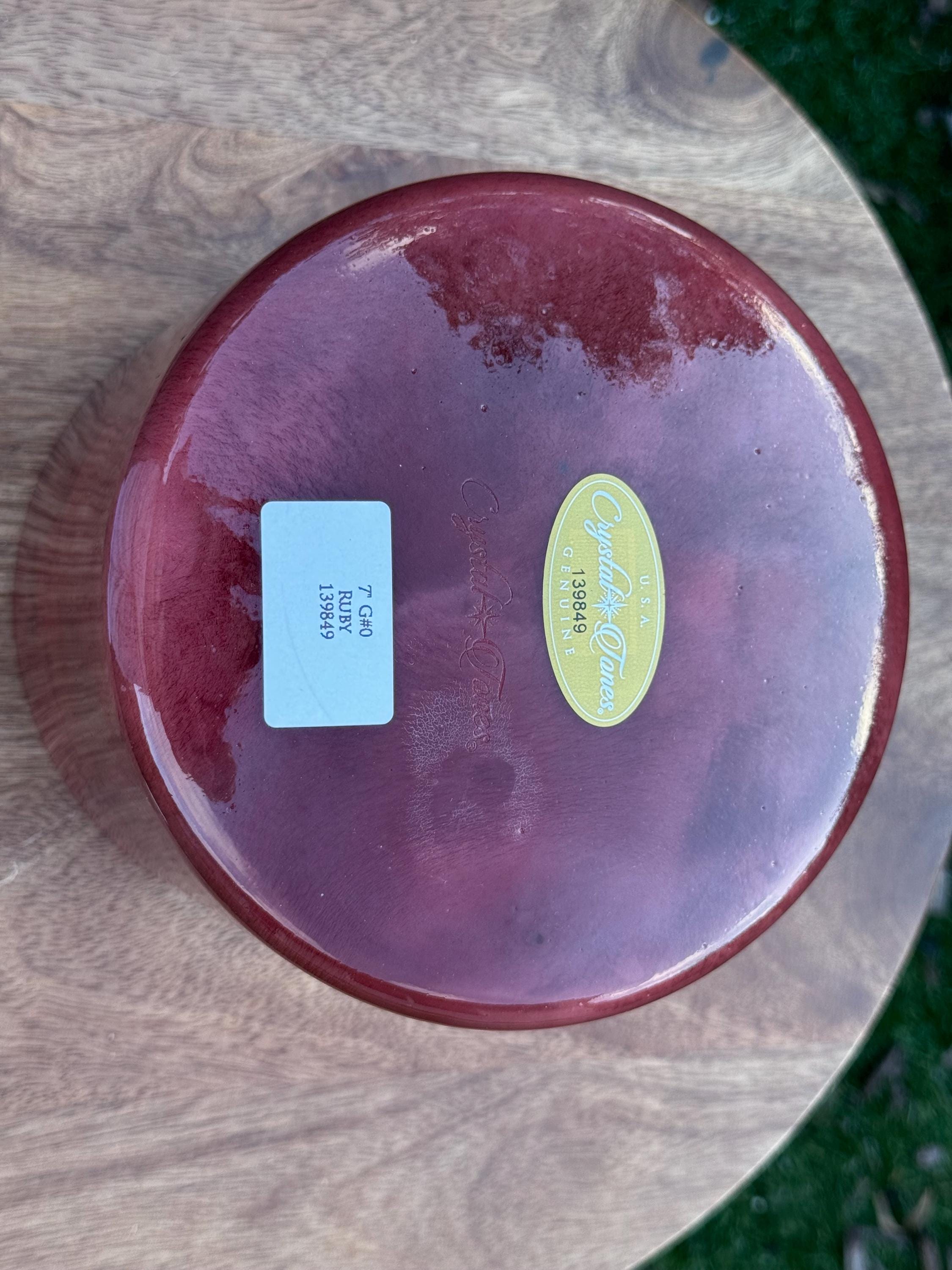 7" G#0 Ruby 139849 Crystal Tones® Alchemy Crystal Singing Bowl