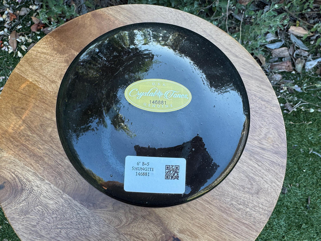 6" B+5 Shungite 146881 Crystal Tones® Alchemy Crystal Singing Bowl