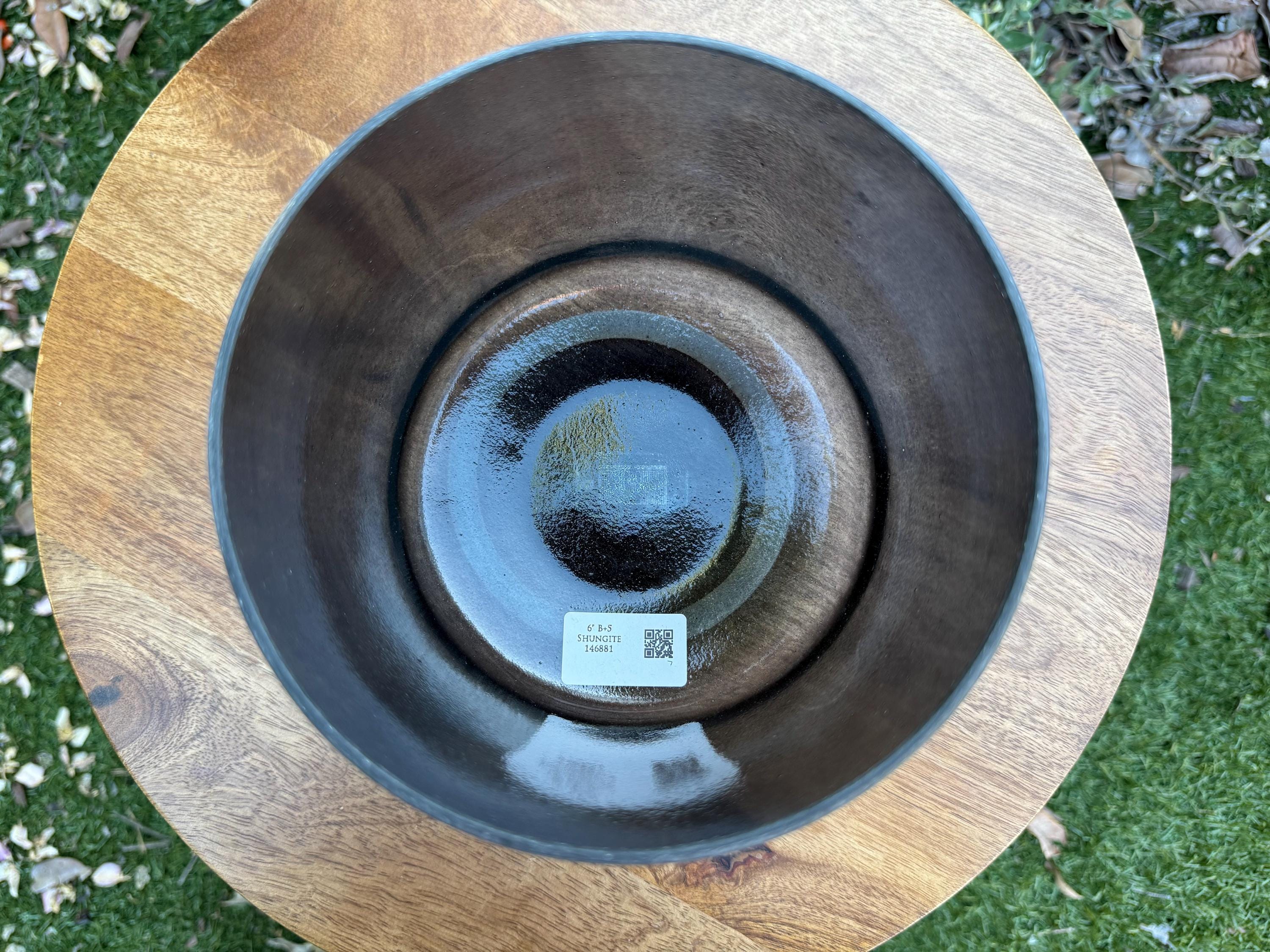 6" B+5 Shungite 146881 Crystal Tones® Alchemy Crystal Singing Bowl