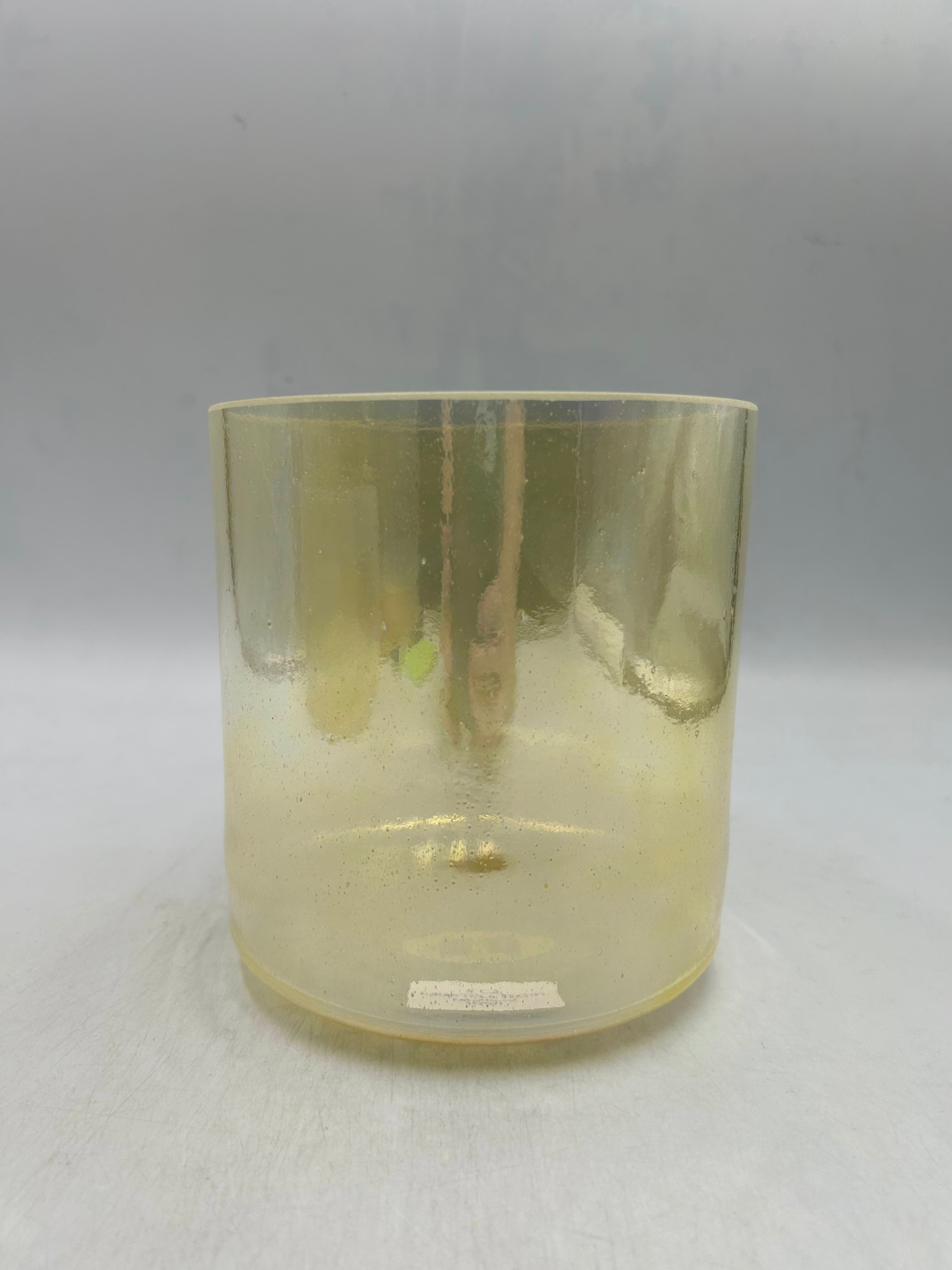 6" C-5 Libyan Gold Tektite, Palladium Crystal Tones® Alchemy Crystal Singing Bowl