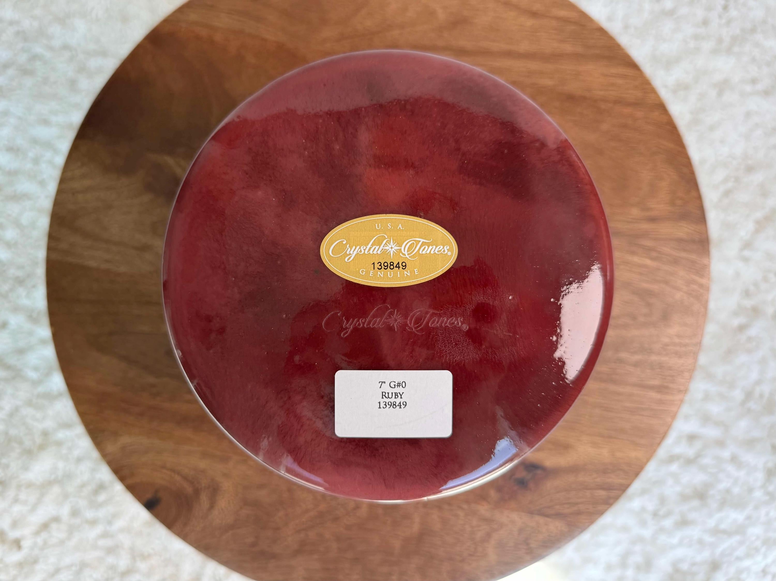 7" G#0 Ruby 139849 Crystal Tones® Alchemy Crystal Singing Bowl