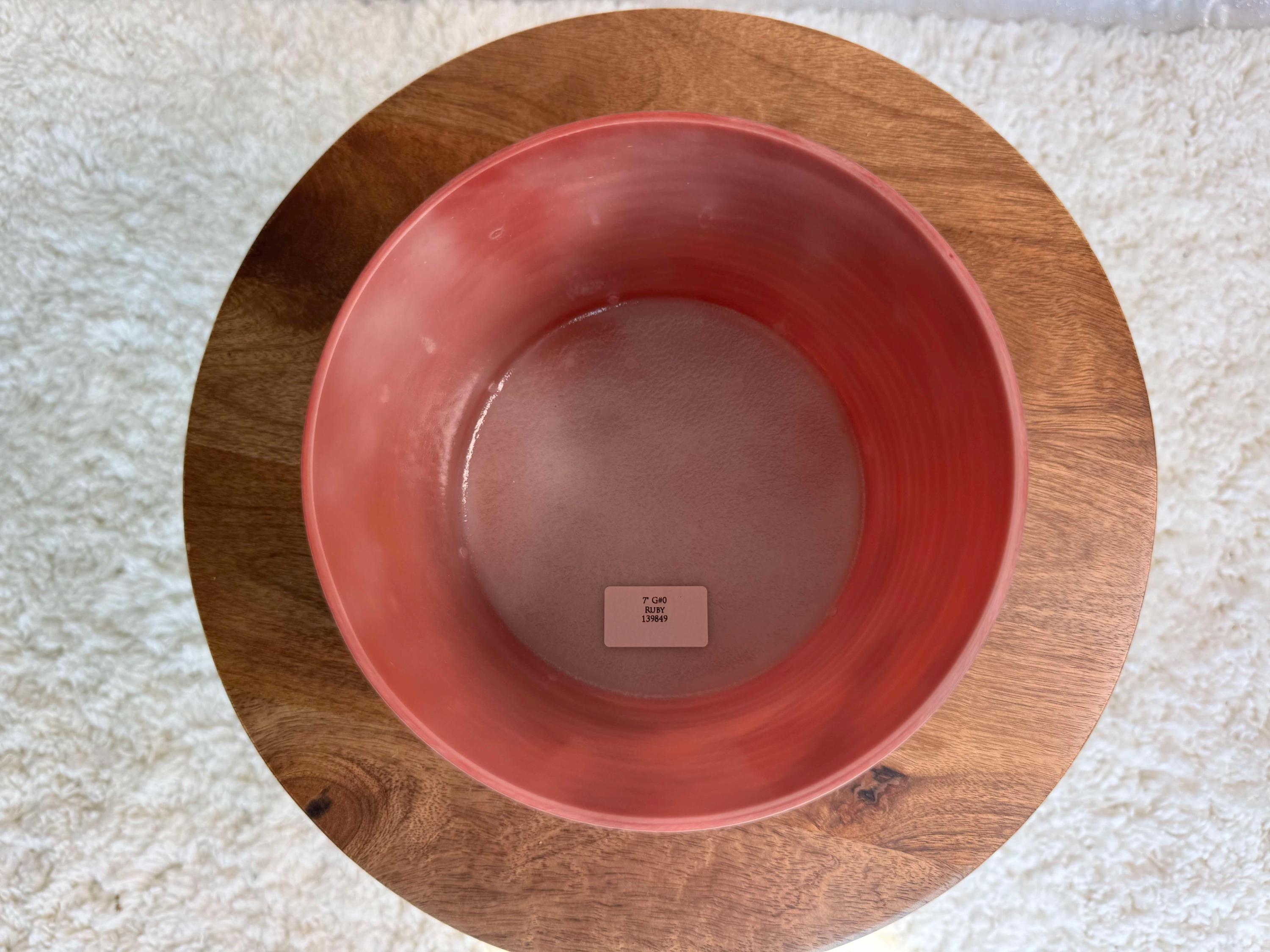7" G#0 Ruby 139849 Crystal Tones® Alchemy Crystal Singing Bowl