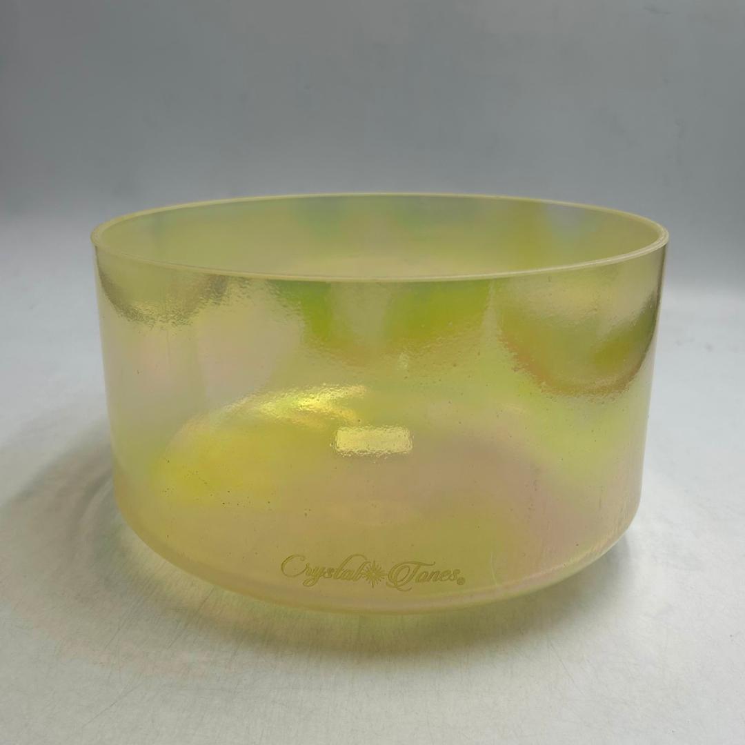 9" E+5 Citrine, Platinum Crystal Tones® Alchemy Crystal Singing Bowl